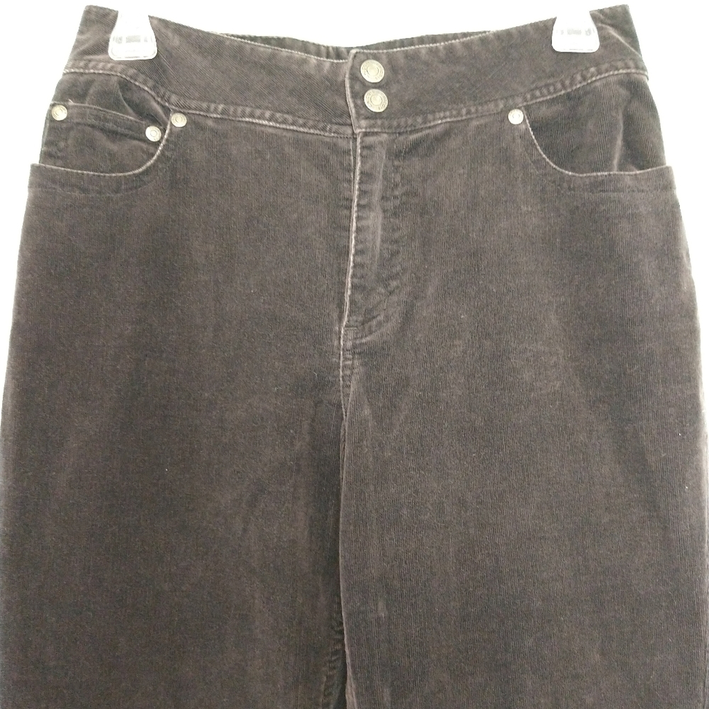 Chico's darkest brown corduroy pants trousers 0 - Picture 4 of 6
